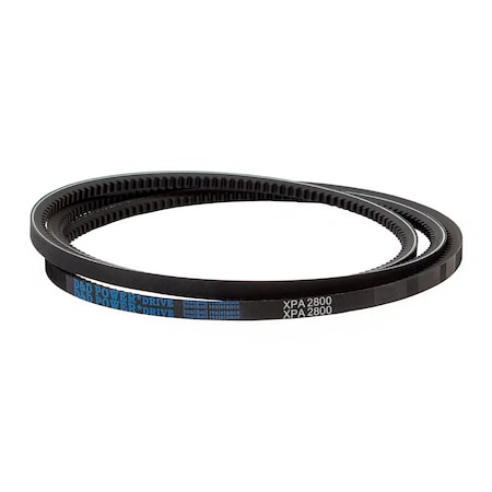 D&D XPA2800 Cogged, Metric V-Belt, 2800mm Outside Length, 13 mm Top Width, 10 mm Thickness, 1 Ribs XPA2800